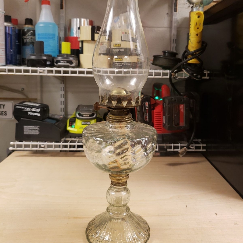 Vintage hurricane lamp